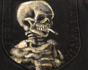 Custom Hand Painted Denim Jeans