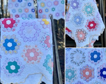 Flower Garden Quilt Etsy