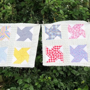 Vintage Pinwheel Quilt Piece, Quilt Piece, Cutter Quilt, Floral Quilt, Old Quilt Piece, Cutter Quilt Piece, Patchwork Quilt Piece, Quilts