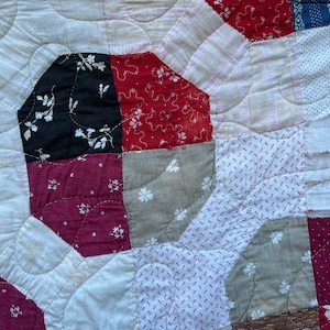 Rustic, Primitive Quilt Piece, Cutter Quilt Piece, Old Quilt Piece, Shabby Quilt Piece, Crafters Quilt Piece, Handmade Quilt piece, 23&quot;X&quot;23