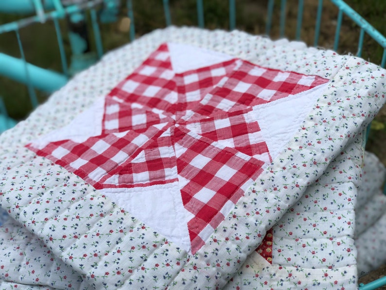 Vintage Pinwheel Quilt Piece Quilt Piece Cutter Quilt Etsy