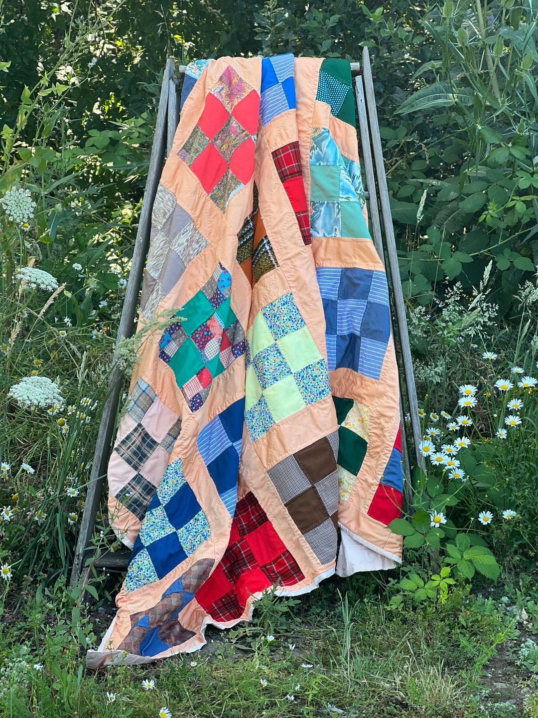 Vintage Bailey's Nine Patch Quilt