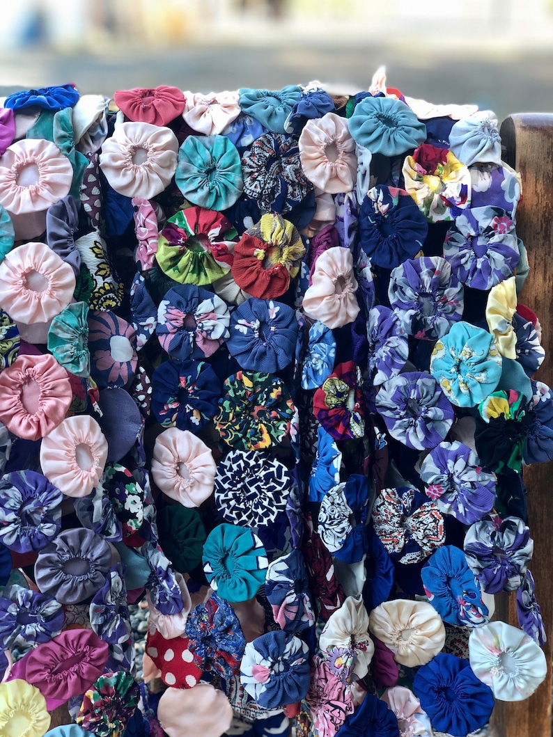 Vintage Yoyo Quilt Piece Yoyo Quilt Piece Primitive Quilt Etsy