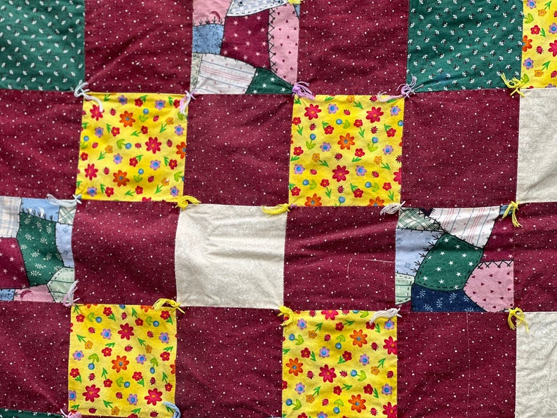 Vintage Patchwork Quilt Baby Quilt Lap Blanket Vintage Etsy