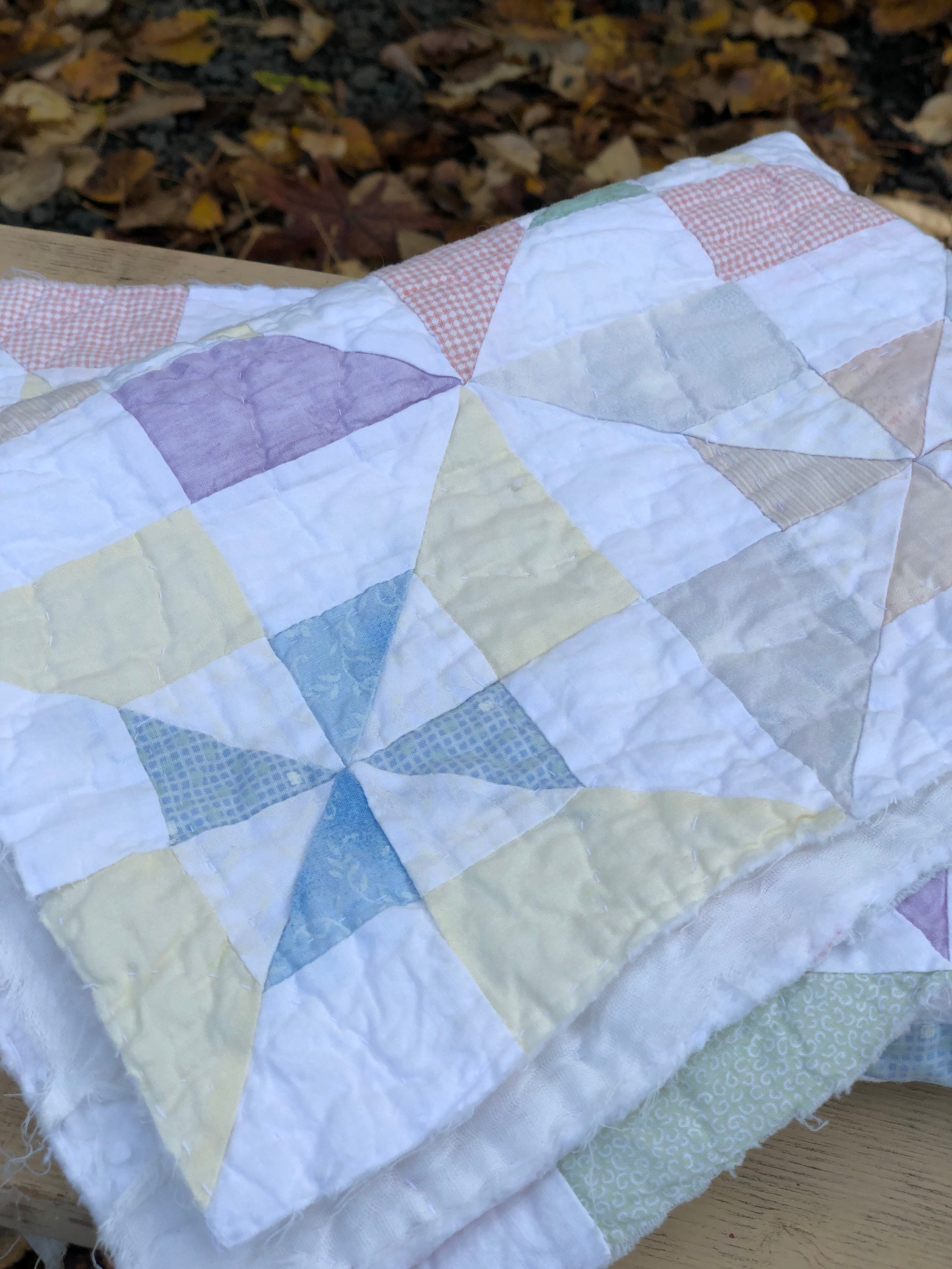Cozy Stripes baby quilt kitpattern designed by Mickey Zimmer, features D  is For Dream by Paper Clothboy baby quilt, beginner kit