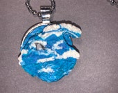 SHAARRRRRK Pendant necklace polymer clay art ocean beach