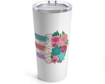 Hemiplegic Vestibular Ocular Migraine awareness chic succulent tumbler