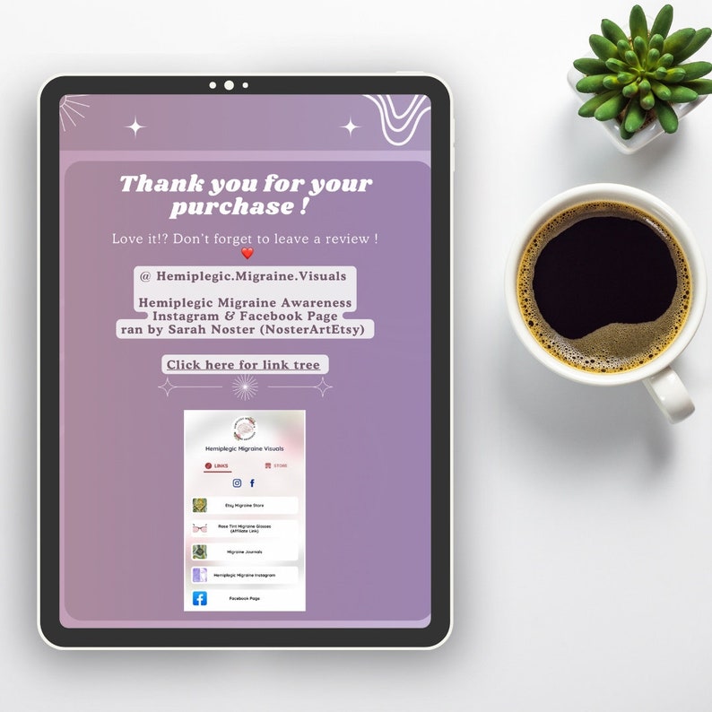 Migraine Chart Tracker Digital Download 3 Color Themes With Bonus