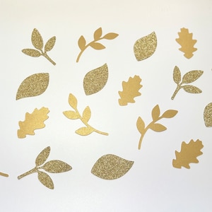 Confete de mesa com folhas misturadas de ouro brilhante, cru, branco e ouro brilhante | festa de inauguração | Mesa de recepção | Casamento nupcial |
