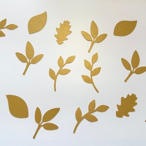 Shimmer goud, ecru, witte bladeren of gemengde bladeren tafelconfetti | Lentefeest | housewarmingfeestje | Ontvangsttafel | Verlovingsbruiloft |