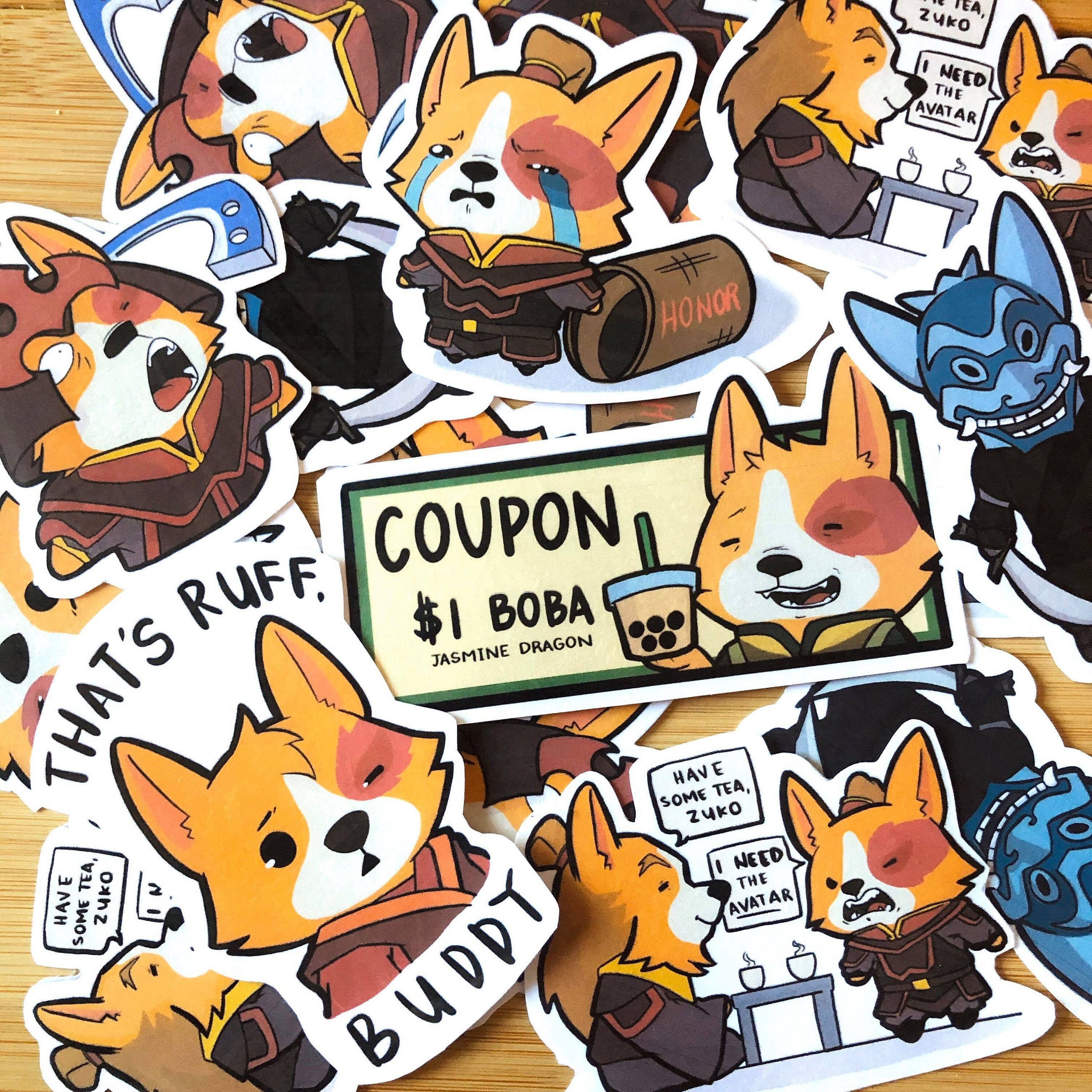 Avatar The Last Corgi Zuko Stickers