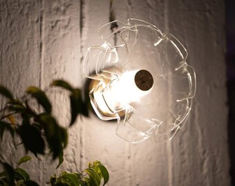 Floral Blown Glass Wall Sconce – Modern Bathroom Light Fixture
