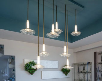 Flower Chandelier "Blown Glass"