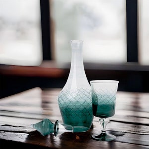 Decanter set - blown glass decanter - glass decanter - decanter glass - Handmade gift - barware Glass - decanter - decanter sets for wedding