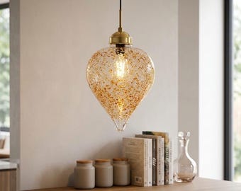 Handmade Modern chandelier pendant light Blown Glass crystal colored ceiling light office decoration hanging light