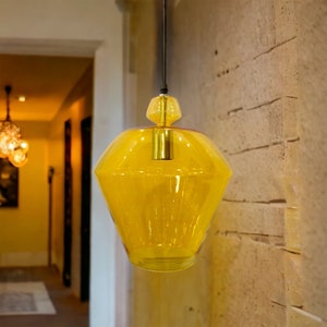 Kitchen Island ceiling light - Hand blown glass pendant light - Blown Glass pendant light - pendant light for kitchen island - light fixture