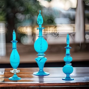 parfumflesje - Handbeschilderd - gekleurd glaswerk - leeg parfumflesje - handgeblazen glas - parfumflesje op maat - Handgemaakte cadeaus