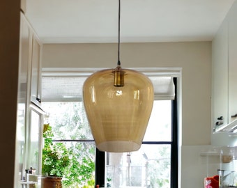 Blown glass pendant - pendants lights - ceiling decor - blown glass pendant light - ceiling light fixture for Kitchen