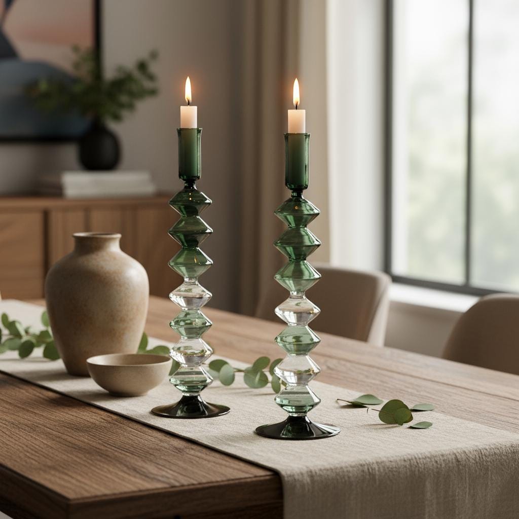 Ensemble de bougies Unity en verre personnalisées, Décoration de