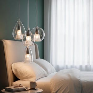 Kitchen Island Light – Glass Pendant Light Set, Modern Hanging Lamp, Dining Chandelier image 5