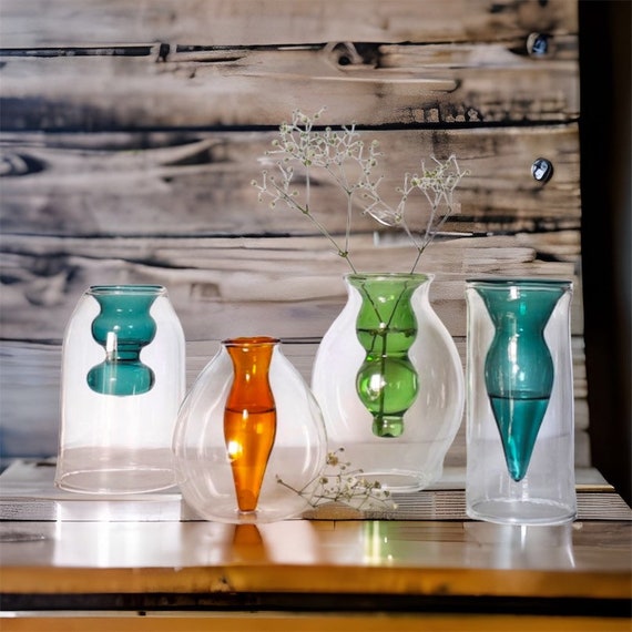 Vase moderne double couche Art Déco Vase multicolore pour - Etsy Canada