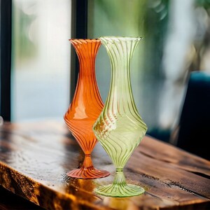 Blown Glass Large vase - Vase Set - Tall vase - Blown Glass vase - Decorative vase - Handmade vase - Wedding vases - Modern vase - deco