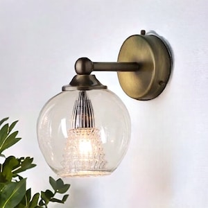 Double Layer Blown Glass wall lamp - bathroom light fixture - bathroom vanity - sconces - sconce light - over mirror light - home decor