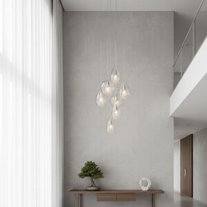 Kitchen Island Light – Glass Pendant Light Set, Modern Hanging Lamp, Dining Chandelier image 7