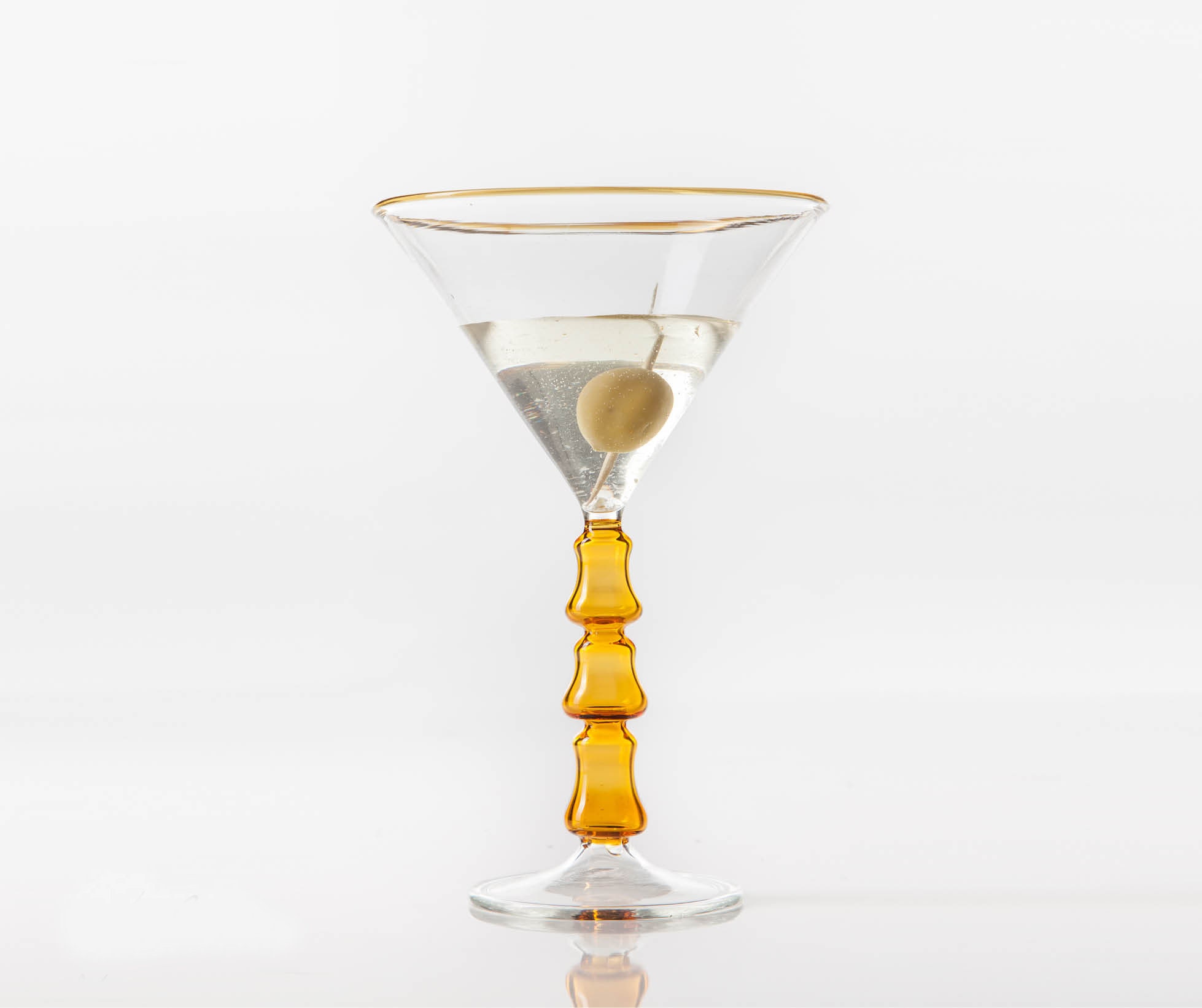 Handmade yellow & clear Goblet Drinking Glass / Blown Glass Etsy