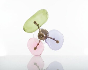Floral Blown Glass wall sconce - Custom colors