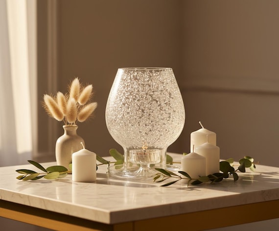 Photophore En Verre Cylindre En Verre Pour Bougies : Lot De 3 Bougeoirs