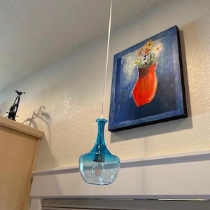 modern ceiling light ,HANDMADE Deco light fixture , Hanging lamp for Dining room lights , hand blown glass pendant, outdoor light fixture