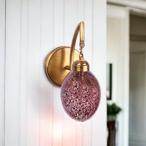 Textured  Red Glass wall lamps | wall sconce light for bathroom | blown glass wall hangings | lights for bathroom | sconce lighting