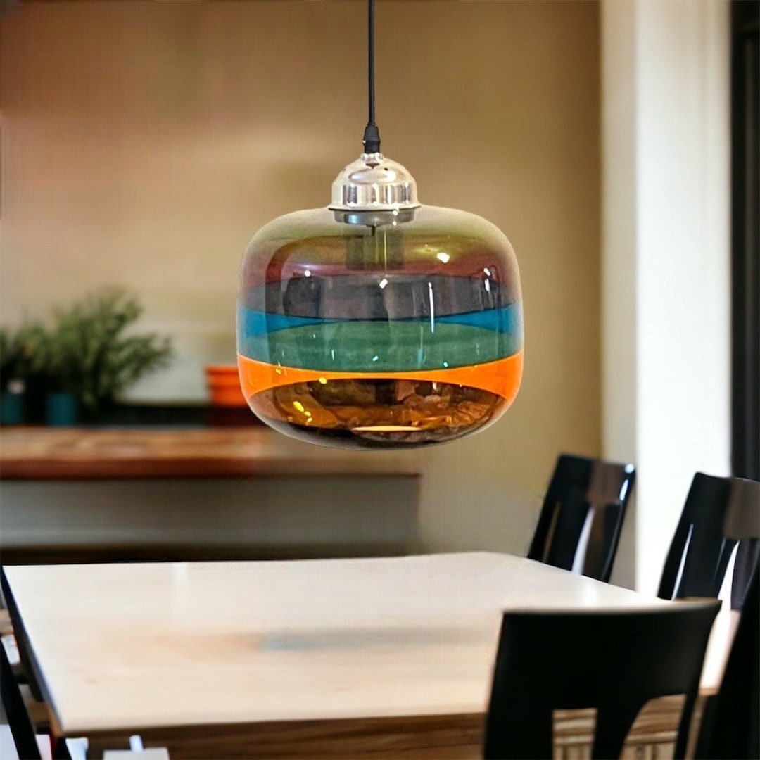 Blown Glass Light Pendant for Kitchen Decor Glass Blown Pendant Custom