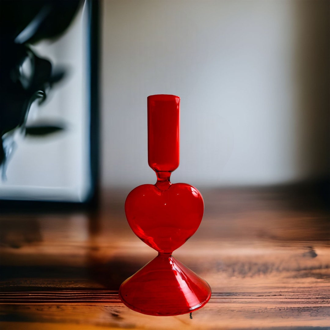 Valentine Candle Holder Valentines Day Gift for Her Romantic Candle