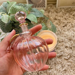 Profumo in vetro rosa cipria Bottiglie regalo, bottiglia di profumo vuota con tappo, regali unici per le donne, regali di Natale per la mamma dalla figlia