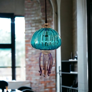 Jellyfish Blown glass pendant light - pendants lights - ceiling decor - blown glass pendant light - ceiling light fixture for Kitchen