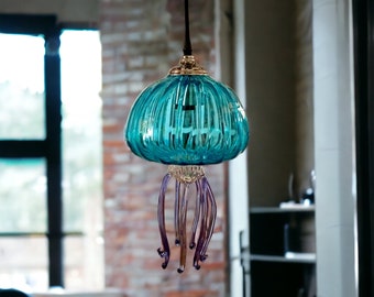 Jellyfish Blown glass pendant light - pendants lights - ceiling decor - blown glass pendant light - ceiling light fixture for Kitchen