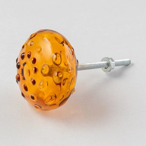 Blown Glass Knob - glass cabinet knob - cabinet knob - handmade Blown Glass Art - Hand Blown Glass Knobs