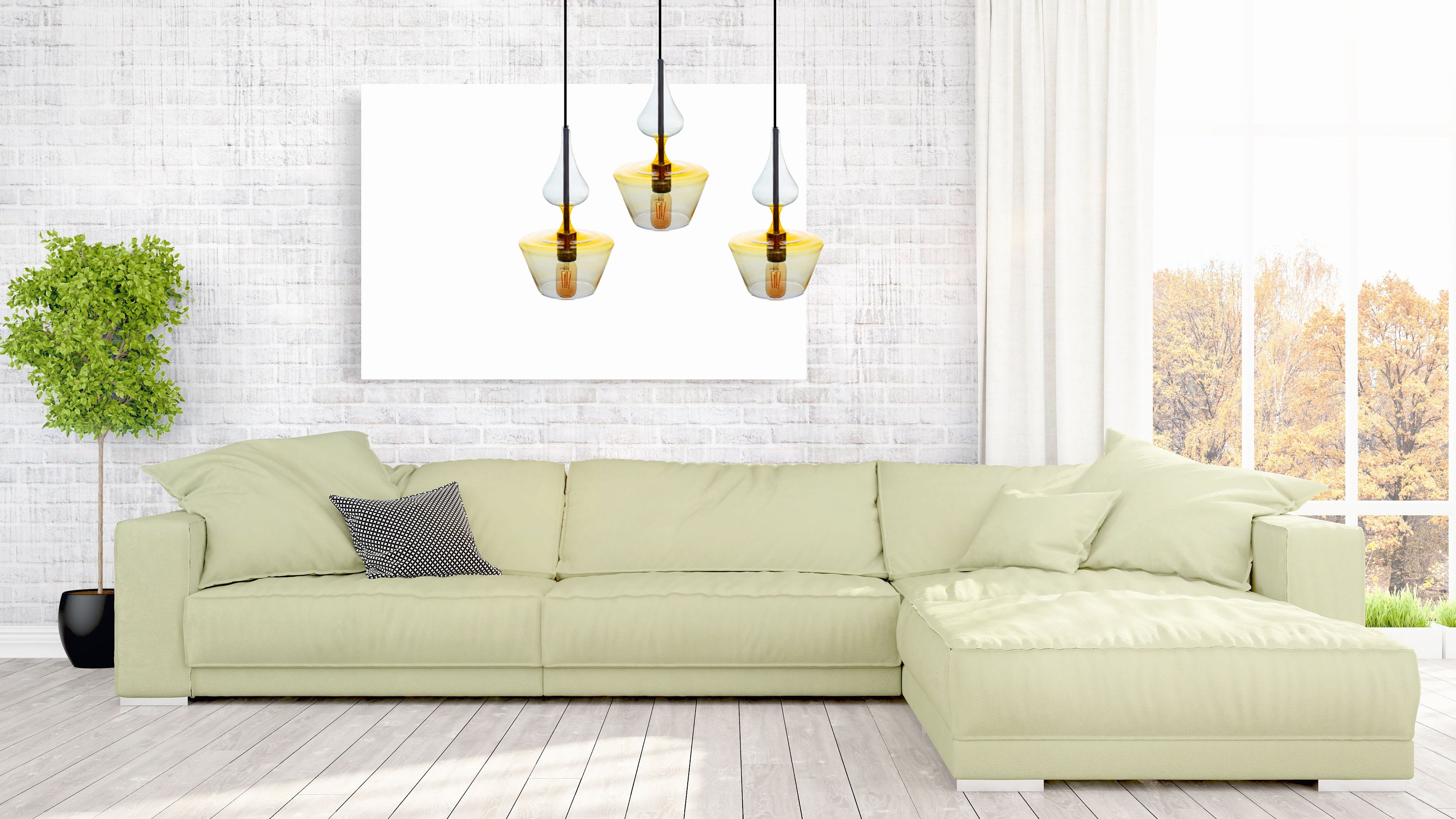 Yellow Pendant Light for Kitchen Island Hanging Lights for Etsy