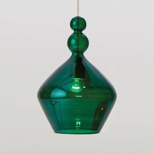 pendant lights - ceiling light - blown glass - light fixture - kitchen island light - modern lights for bedroom - hanging lights (Green)