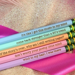 Taylor Eras Tour engraved pencils - Gorgeous gift for her!