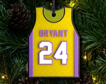 Los Angeles Lakers Kobe Bryant's #24 Jersey Christmas Ornament