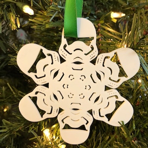 Storm Trooper Snowflake Christmas Tree Ornament