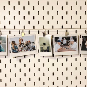 Photo Line for Ikea Skadis pegboard - photo clips included!