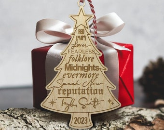 Taylor's Christmas Ornament - All Album Titles Eras Swift Tree - Same Day Shipping!