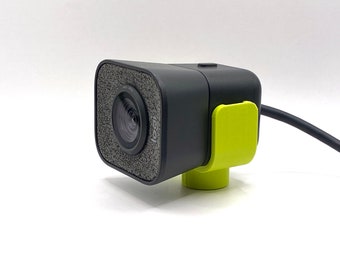 Tripod Mount for Logitech StreamCam - Stronger Redesign, 1/4" brass threads!