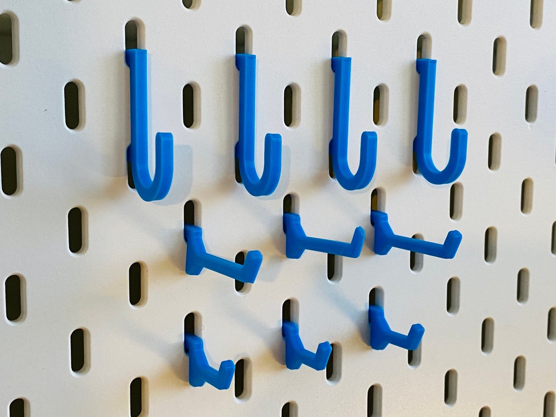 Assorted 10pack pegboard hooks for Ikea Skadis Etsy