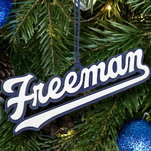 Freddie Freeman Dodgers-kerstornament - World Series MVP 2024!