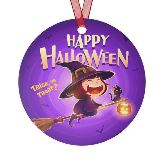 Spooktacular Halloween Theme Ornaments on Metal - Etsy